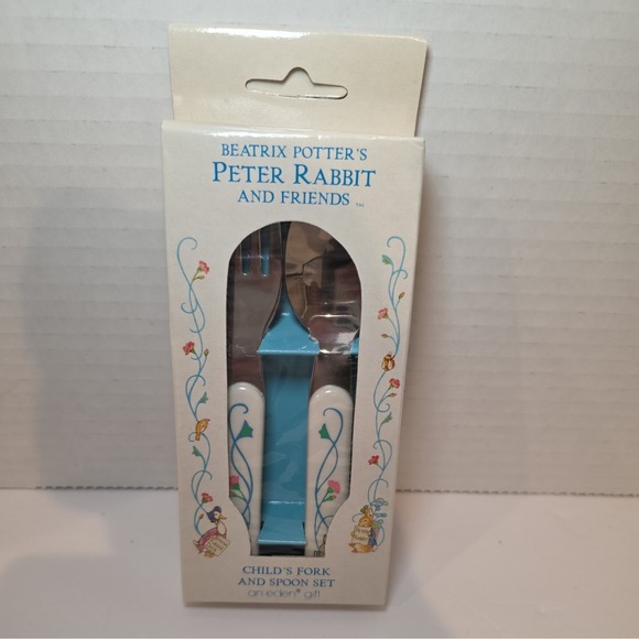 Beatrix Potter Peter Rabbit & Friends Child's Fork and Spoon - 1991 - Picture 1 of 4